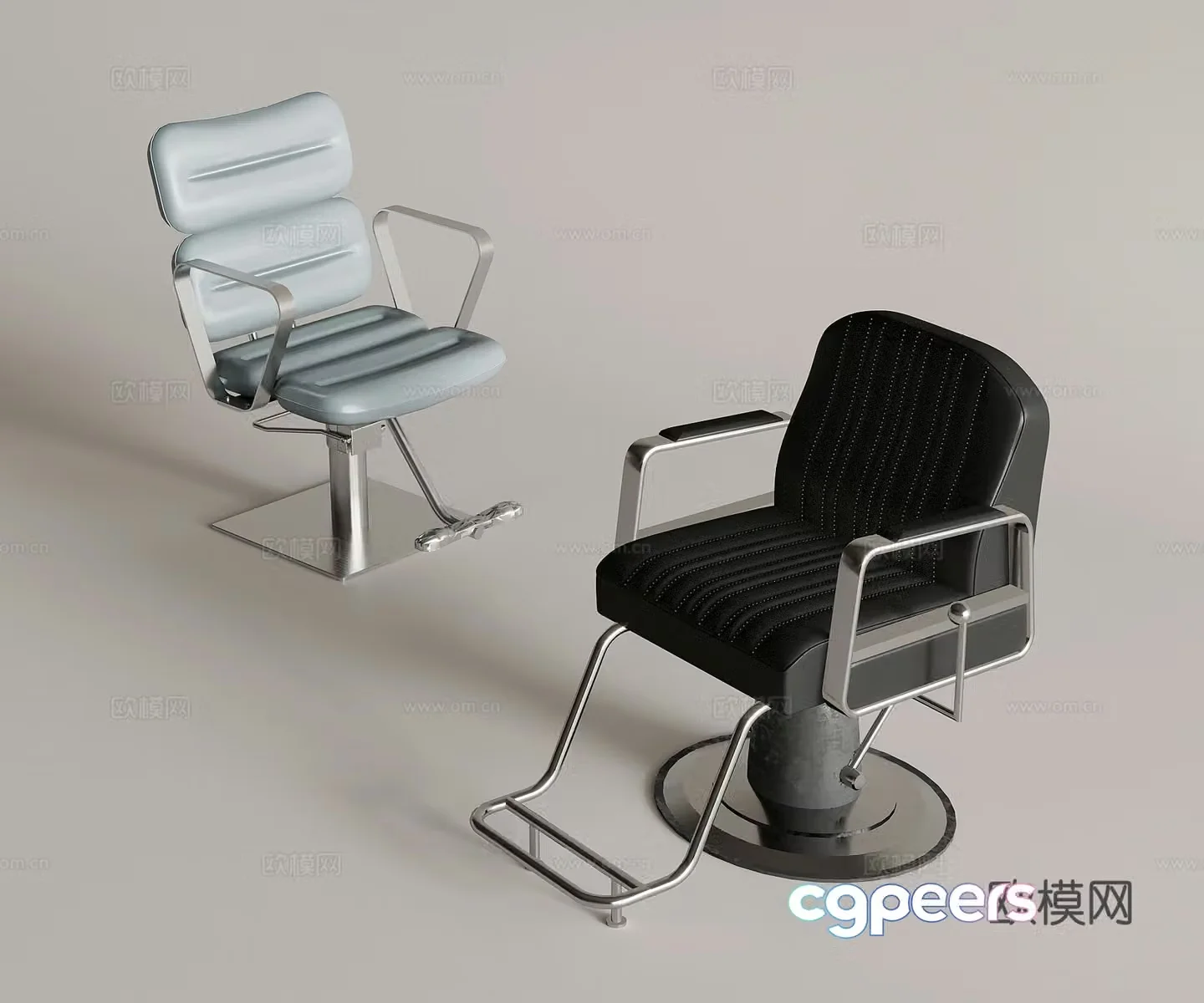 Modern hair salon barber chair 3d model