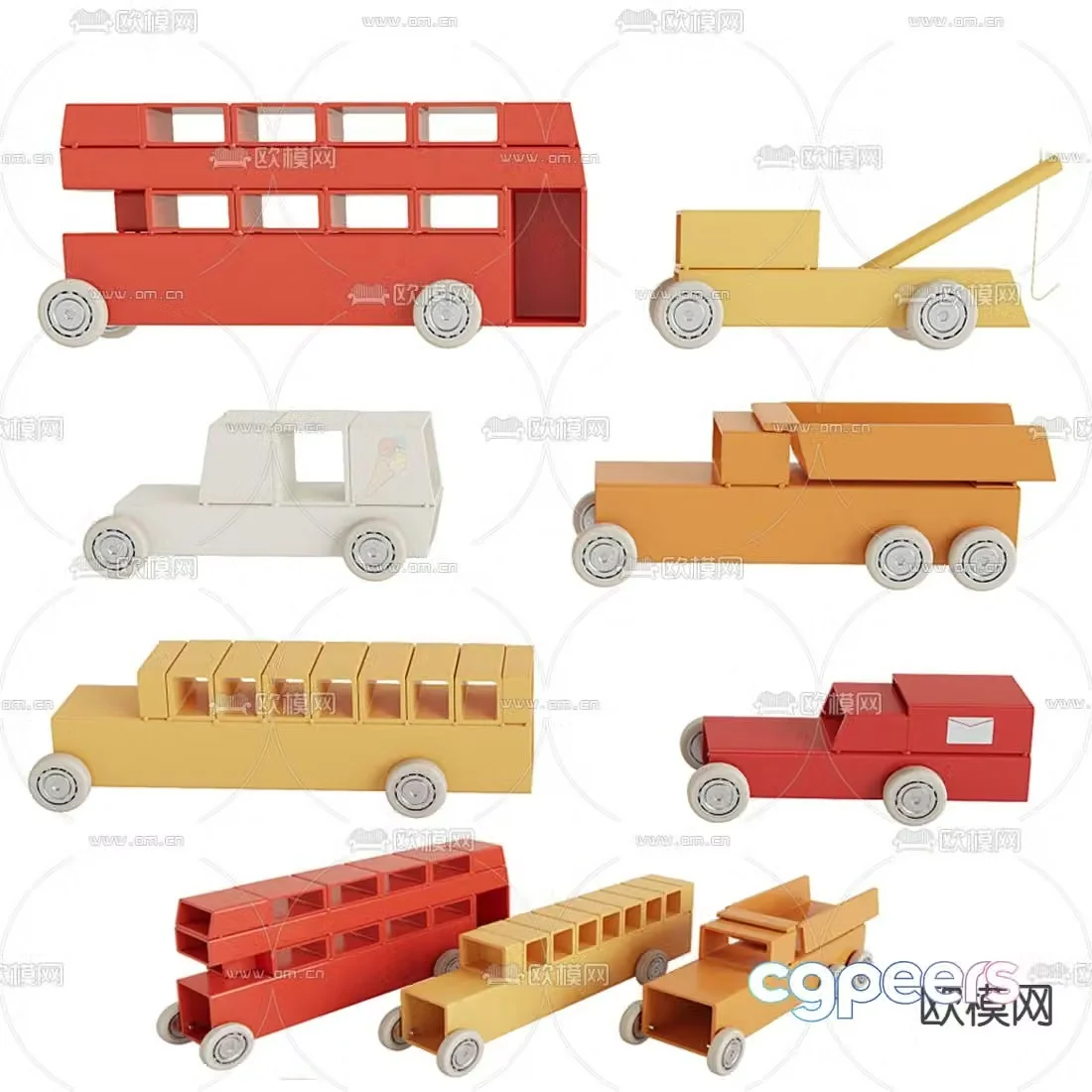 Modern children’s toy car 3d model