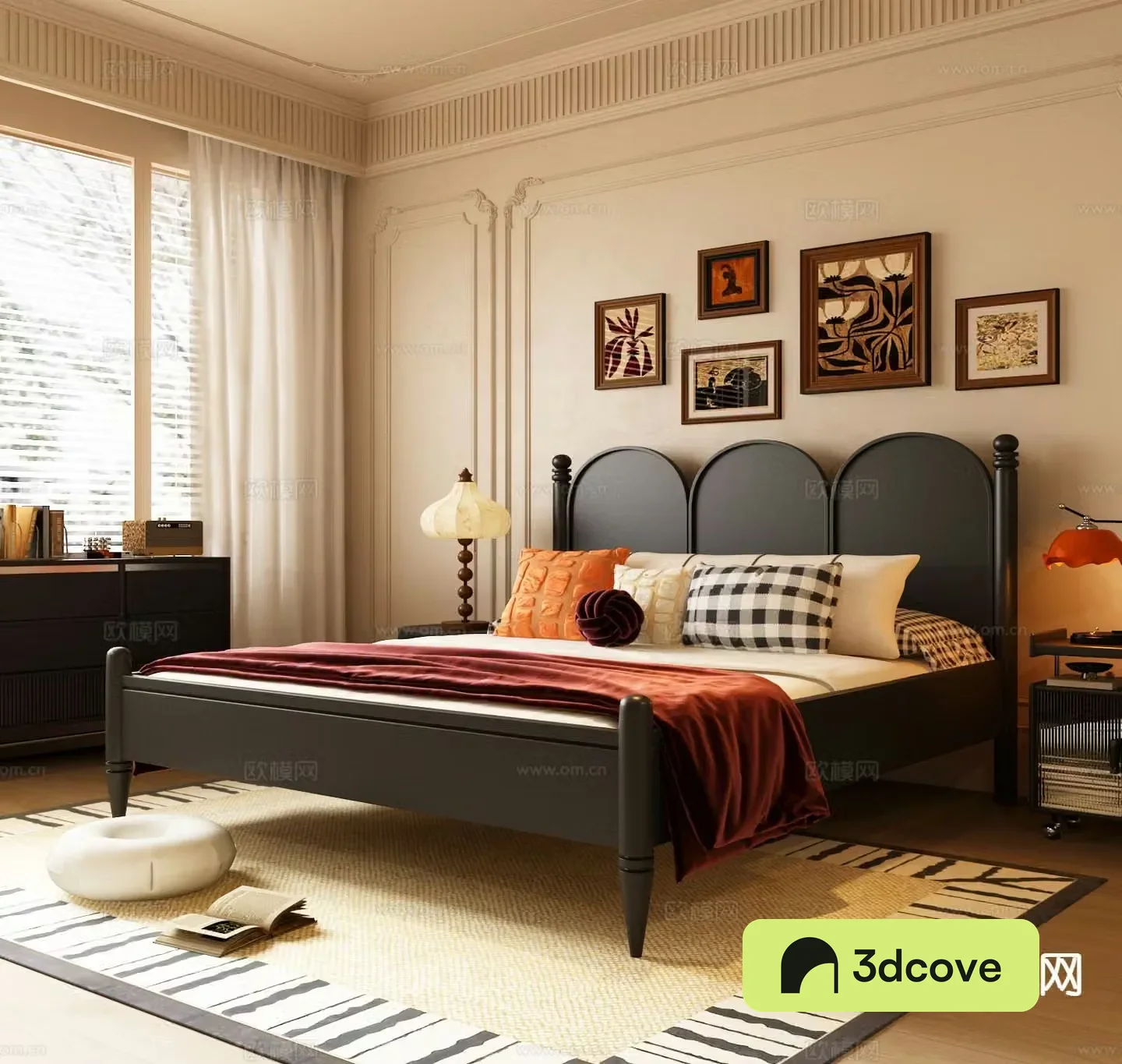 Medieval style double bed