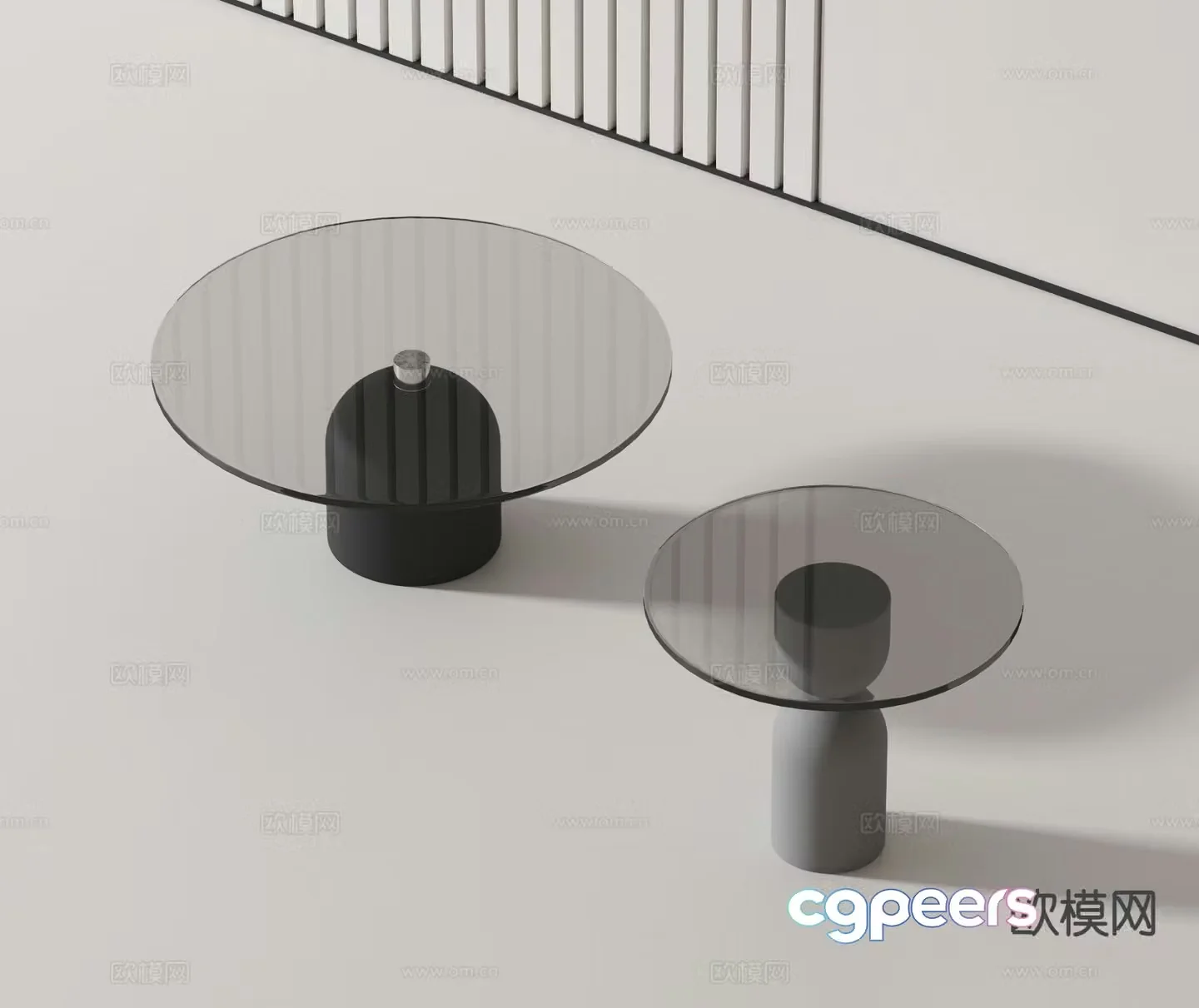 Modern glass coffee table 3d model