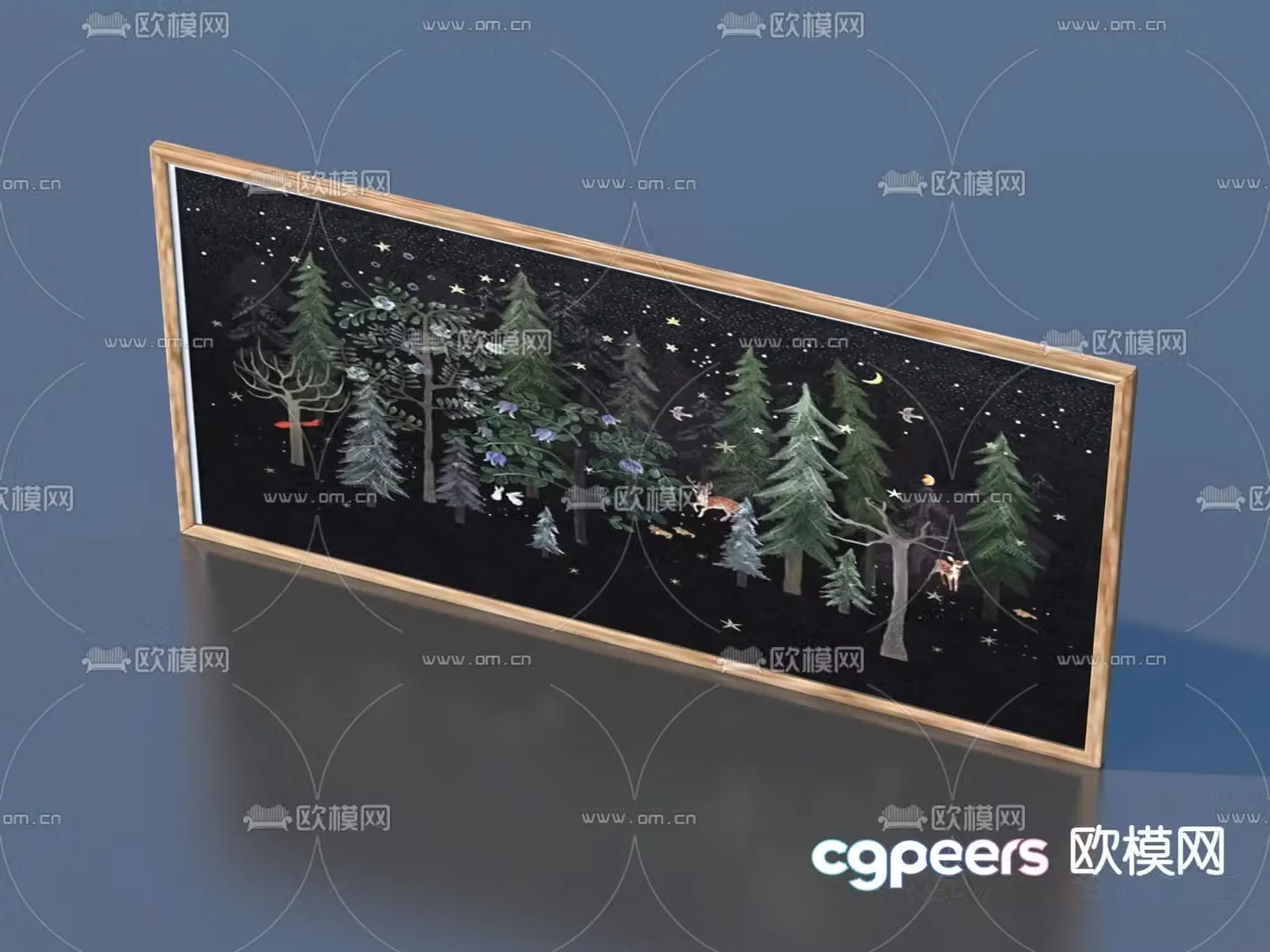 billboard shop sign blackboard 3d model