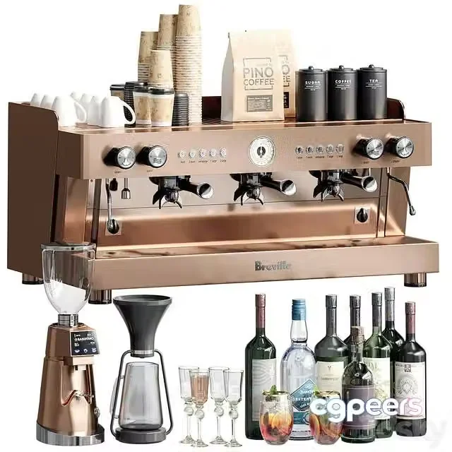 3ds Max Free – Coffee bar accessories