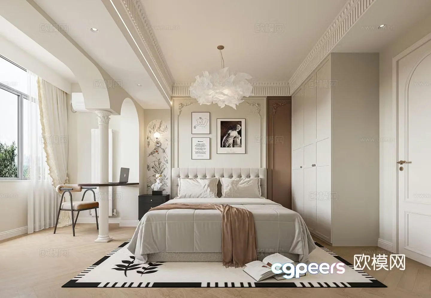 French bedroom 3d model