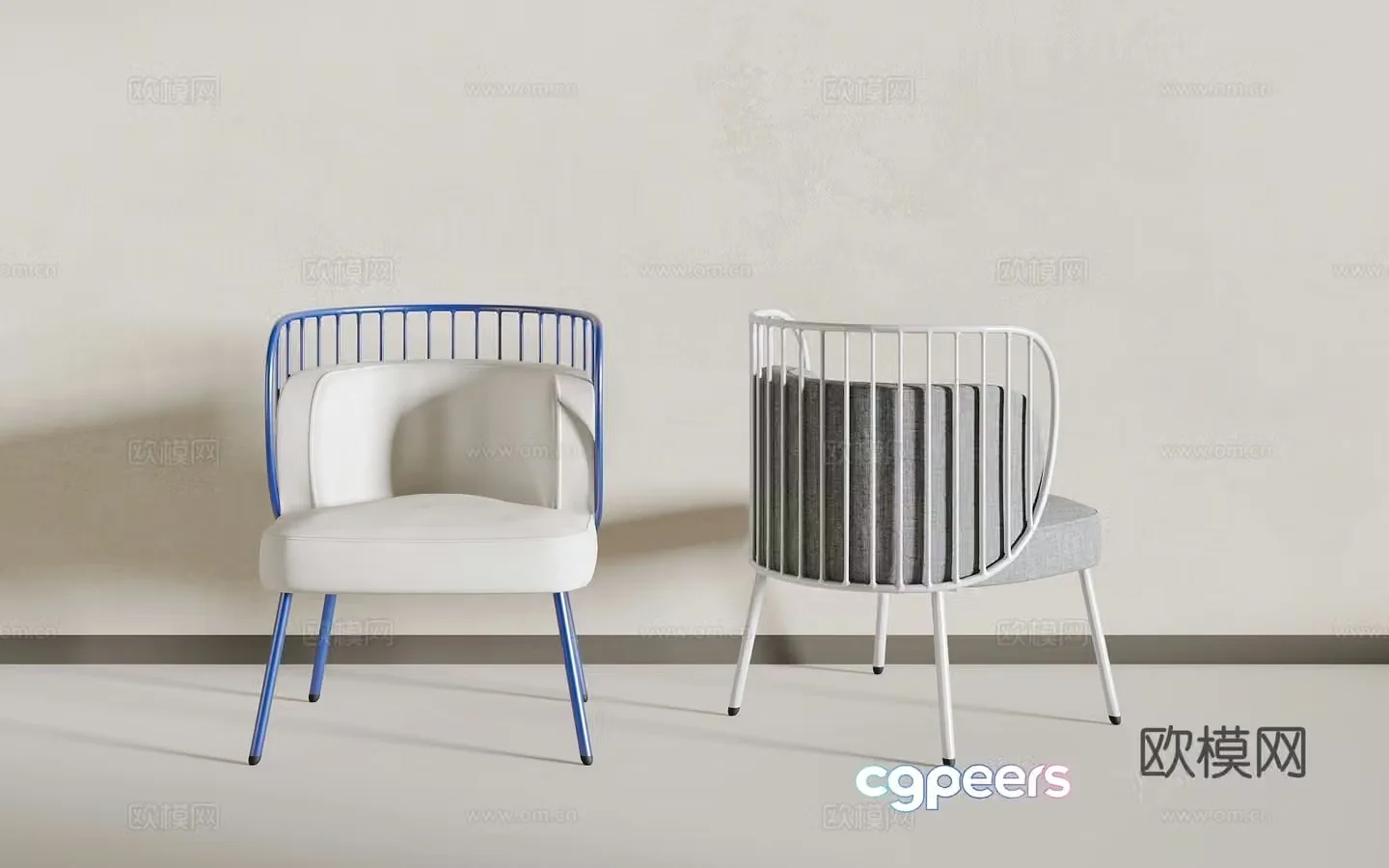 Modern single chair 3d model