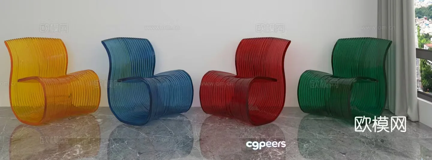 Modern leisure chair 3d model