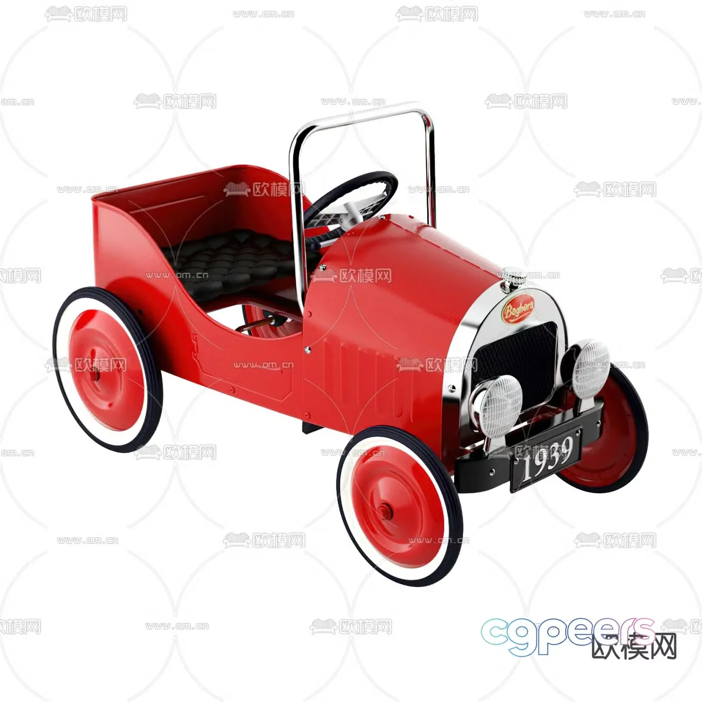 Modern children’s toy car 3d model