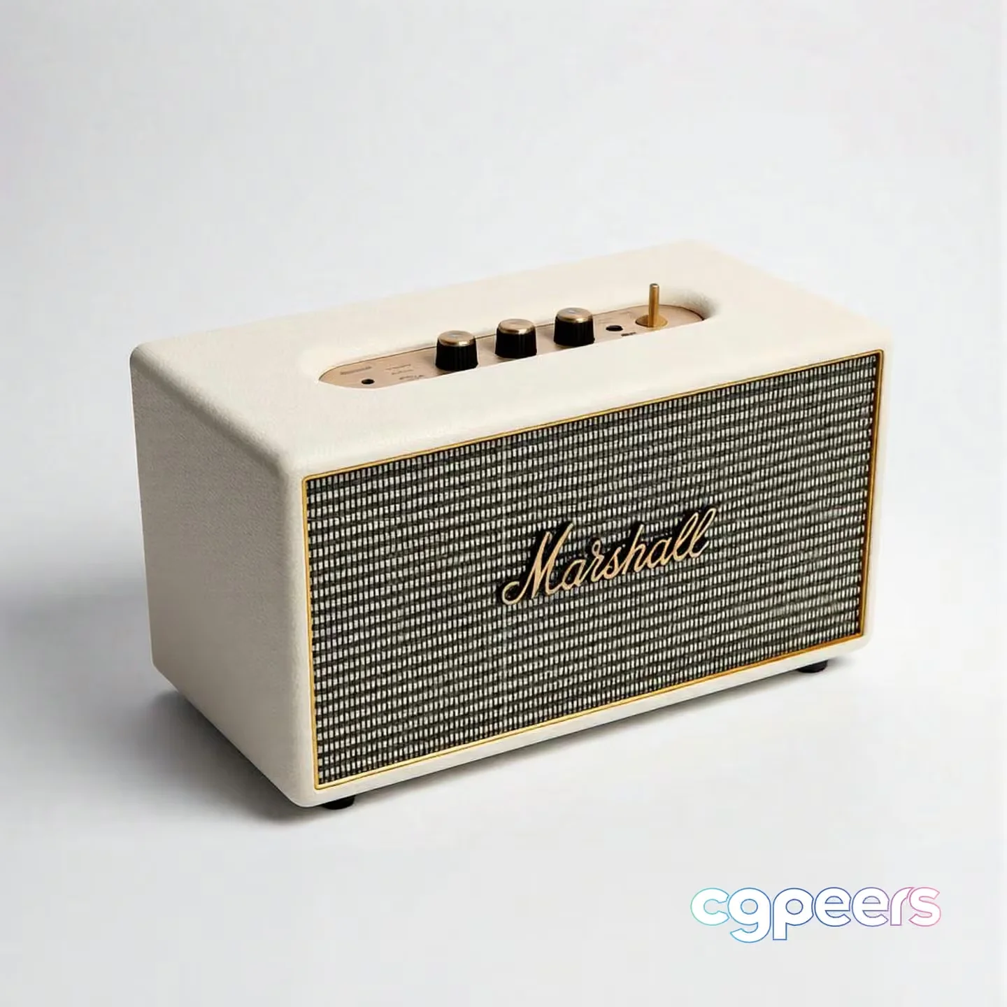 A White Marshall Speaker 3D Model – 542 – VRAY Render