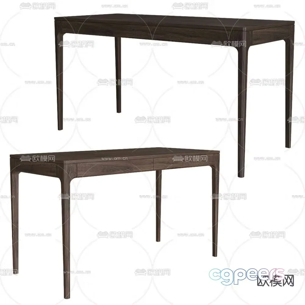 Tea table wooden table 3d model