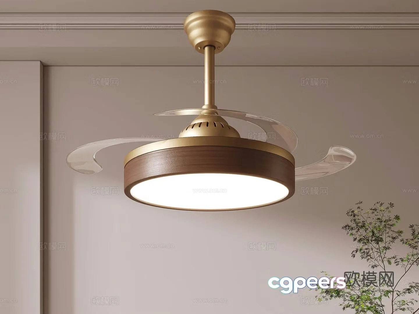 Fan light Ceiling fan light 3d model