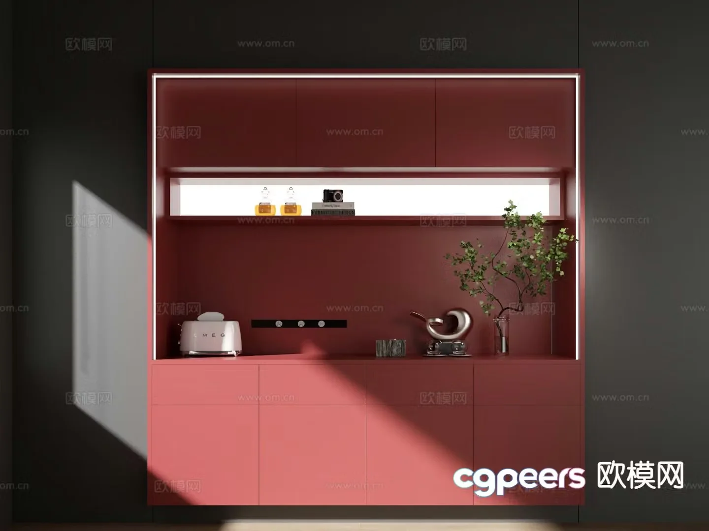 Modern sideboard sideboard bar cabinet 3D model
