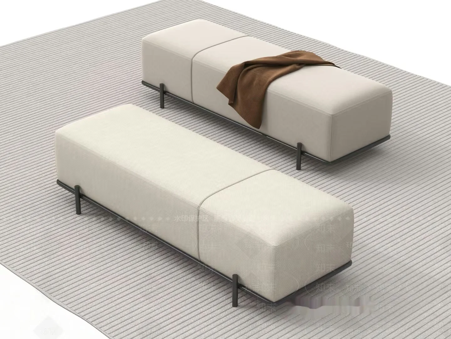 Modern Beige Furniture 3D Model – 10753 – VRAY Render