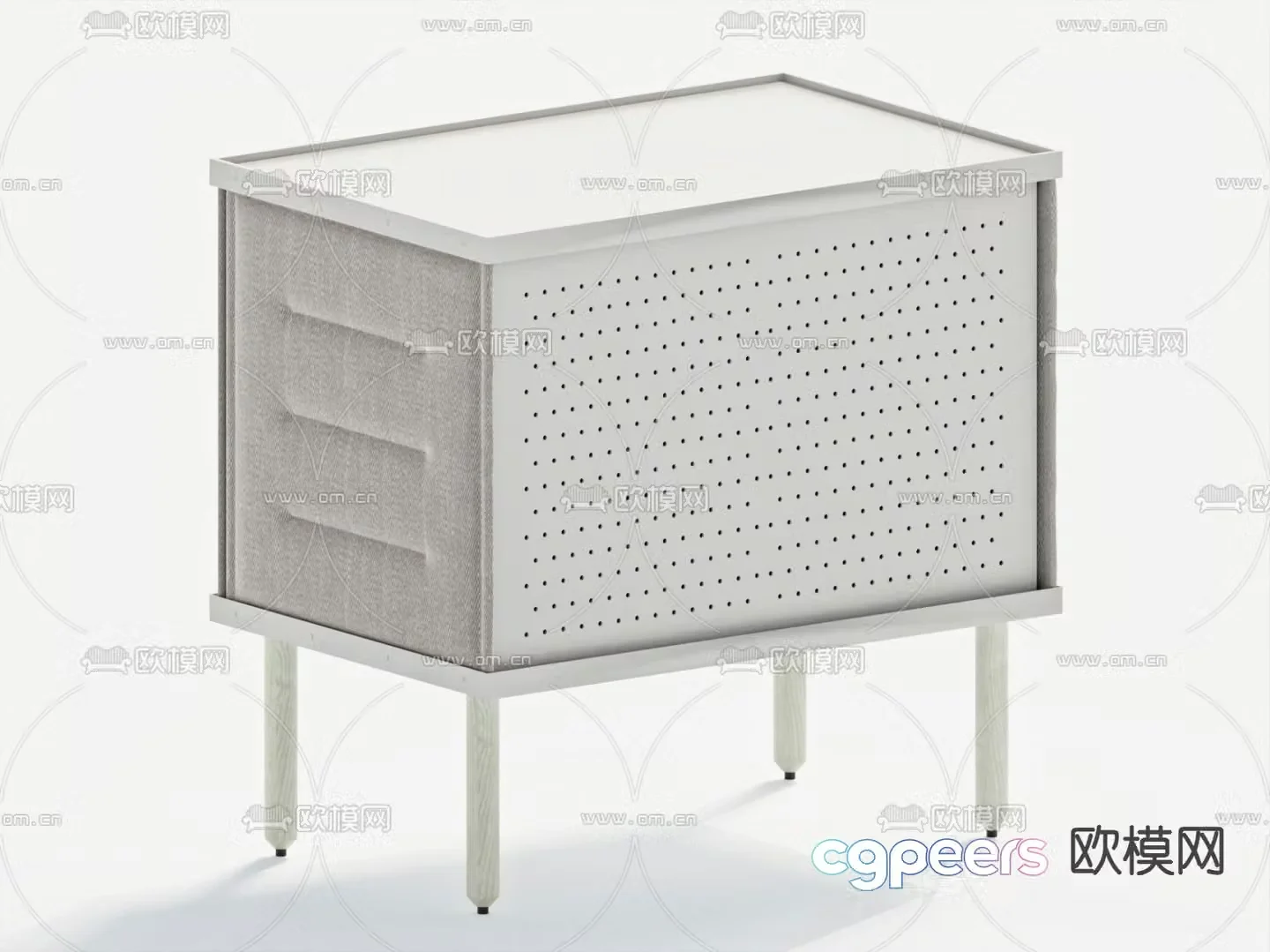 Modern bedside table 3d model