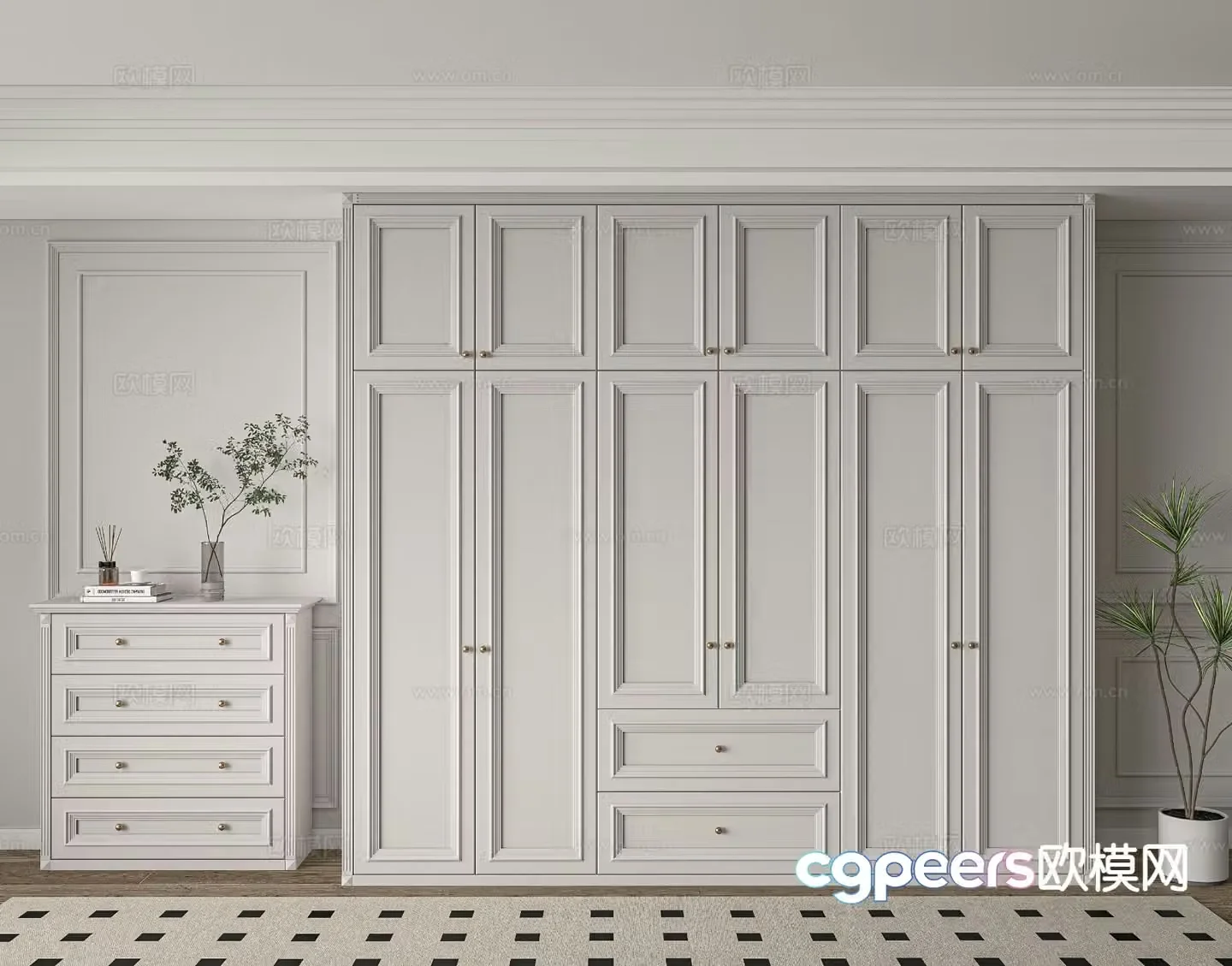 french wardrobe wardrobe 3d model