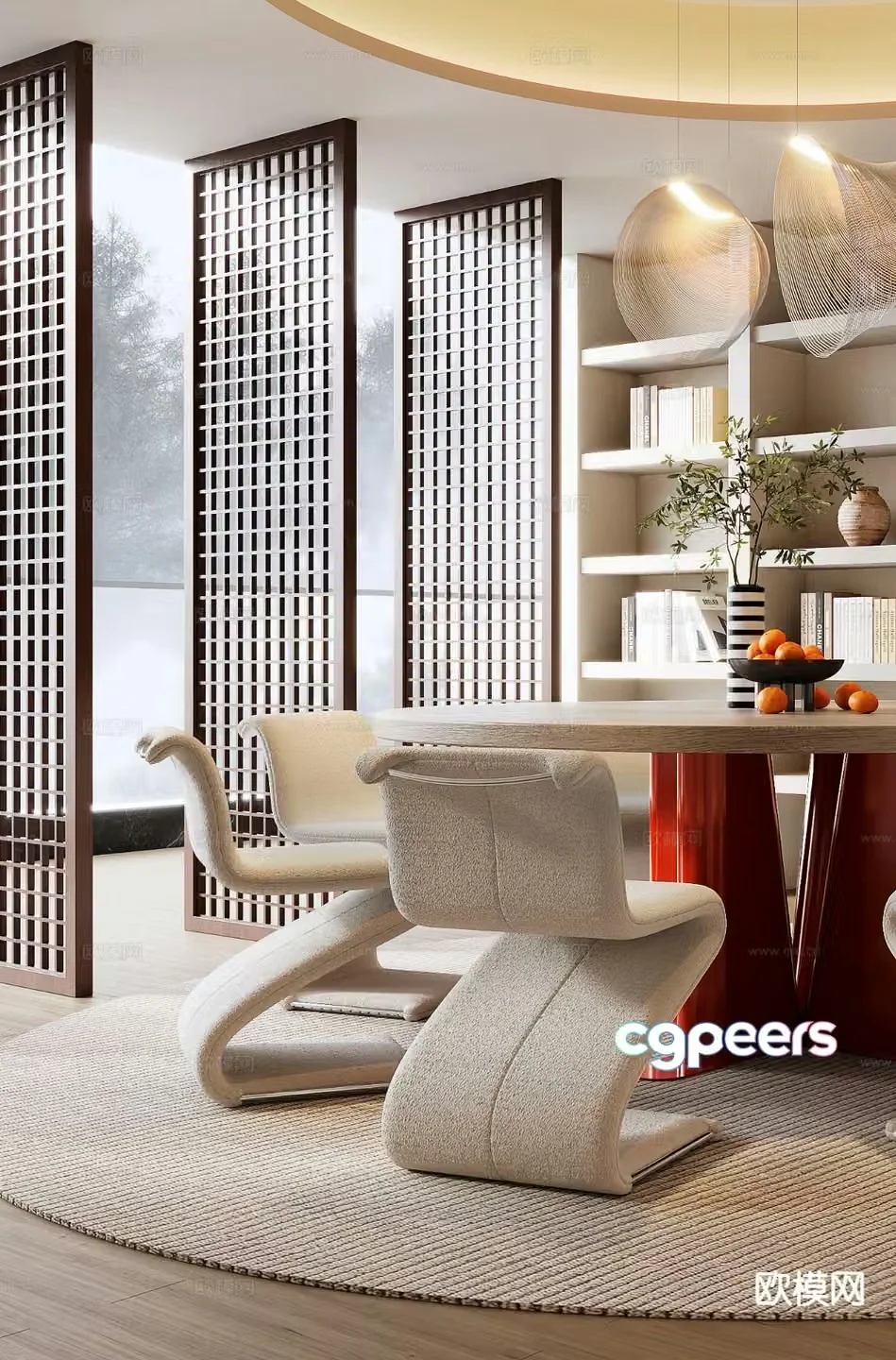 Modern restaurant 3d model