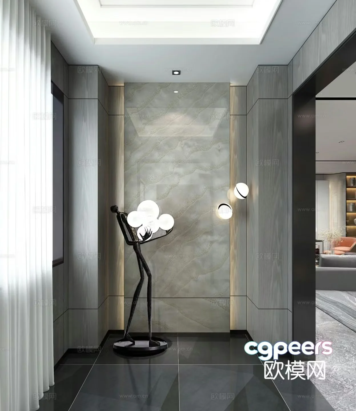 Modern entrance hall 3D model