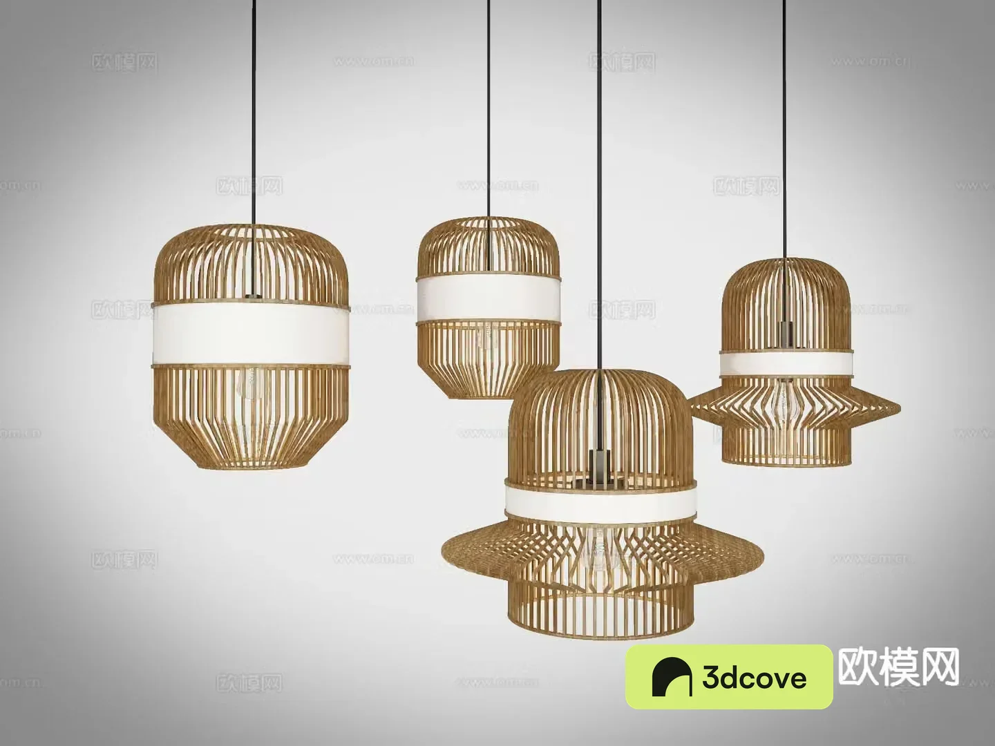 New Chinese style chandelier bamboo chandelier