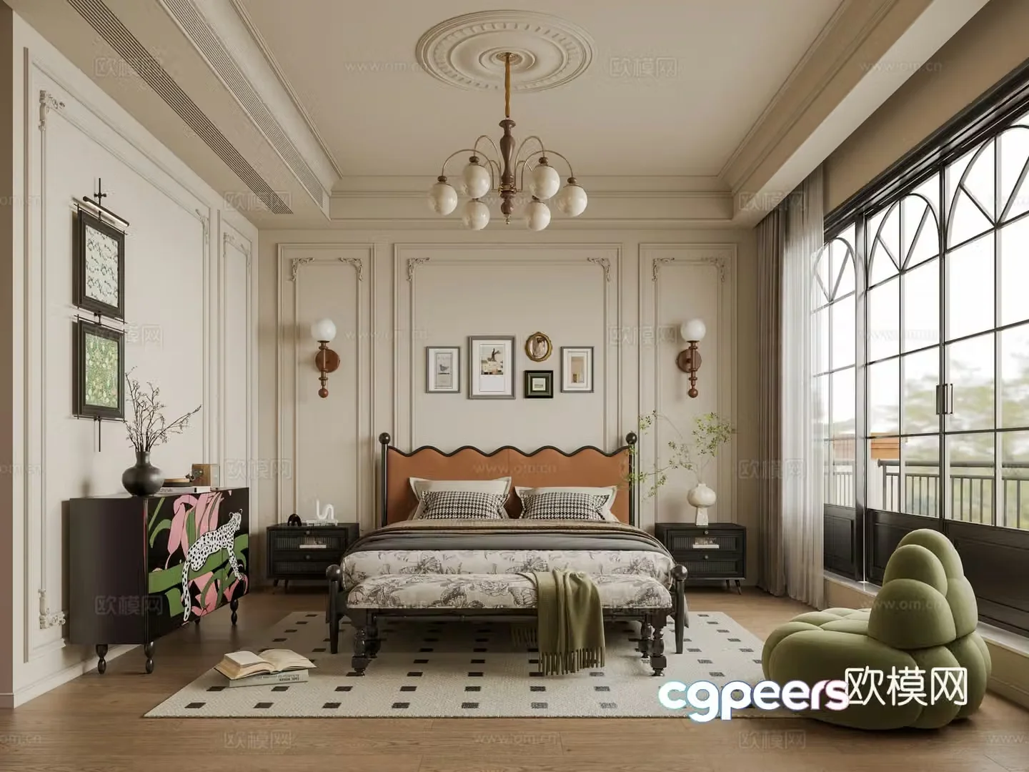 French bedroom 3d model
