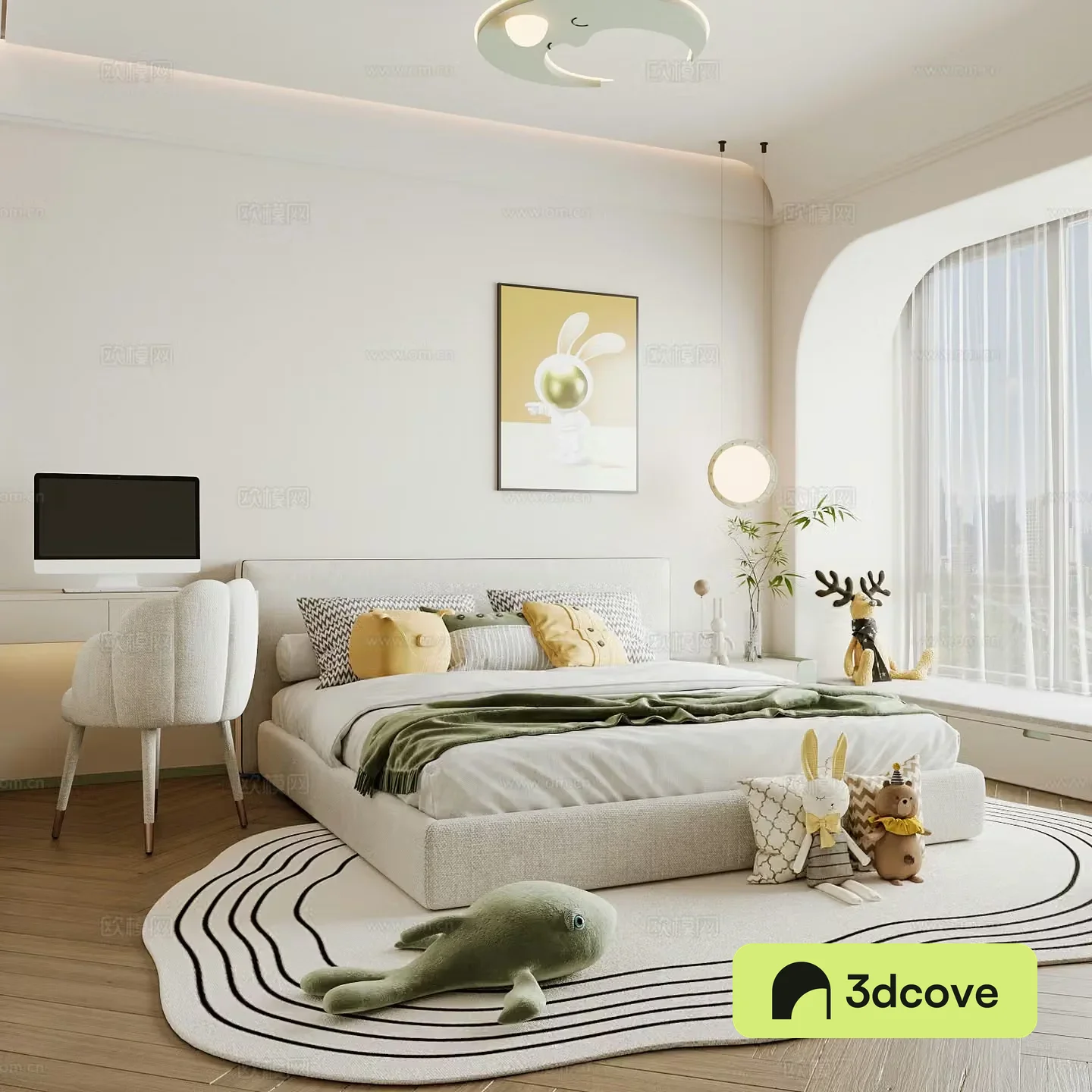 Modern children’s room boy’s room girl’s room children’s bed children’s wardrobe children’s desk