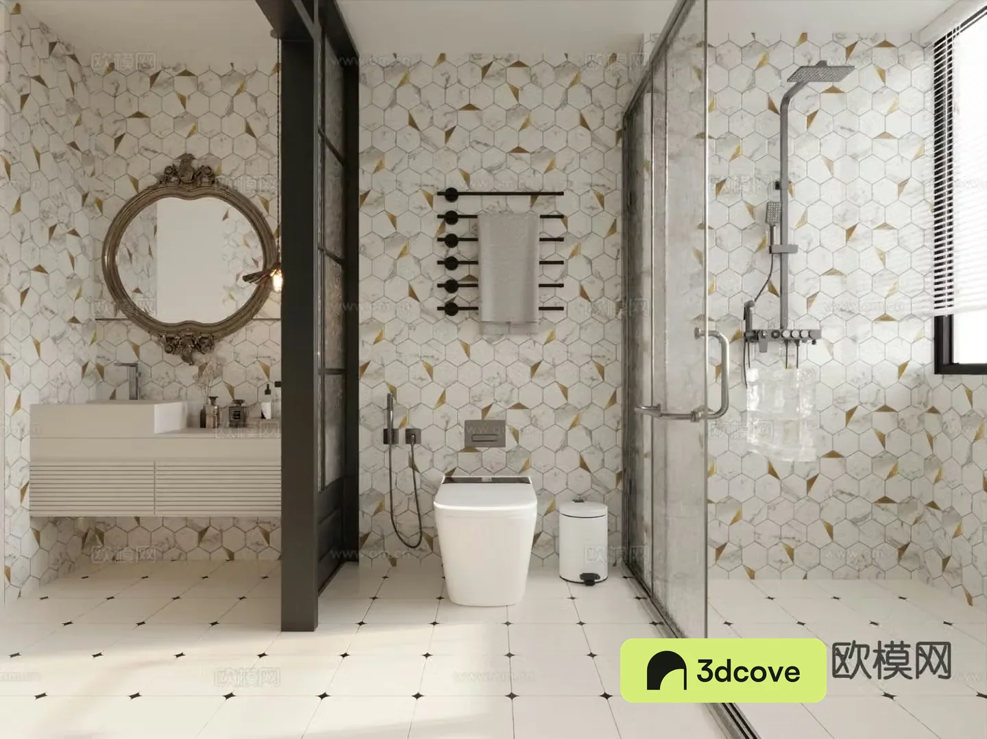 Cream style bathroom