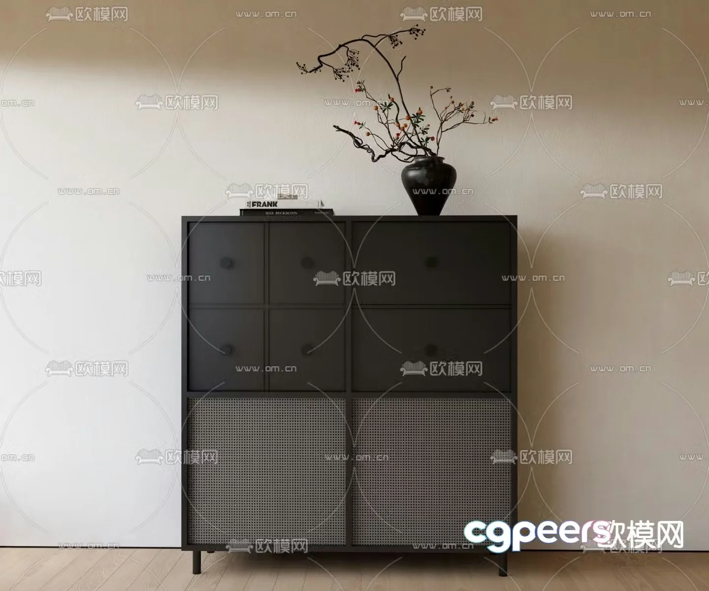 Wasabi chest of drawers side cabinet 3D model