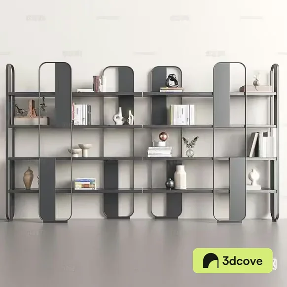 A Bookshelf With Modern Design