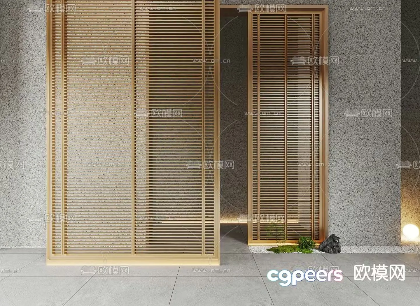 Metal screen partition 3d model
