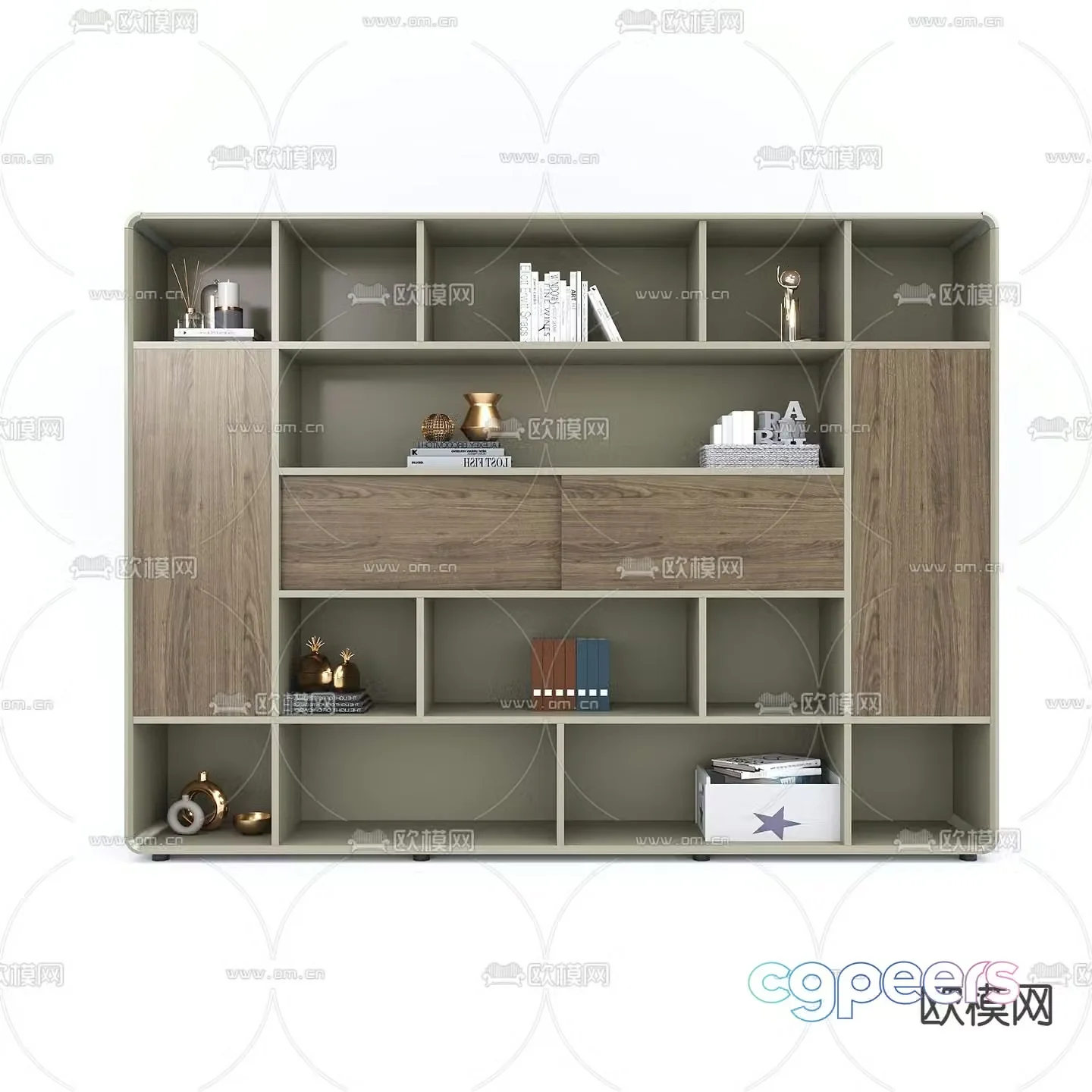 Modern filing cabinet decorative cabinet storage cabinet 3d model