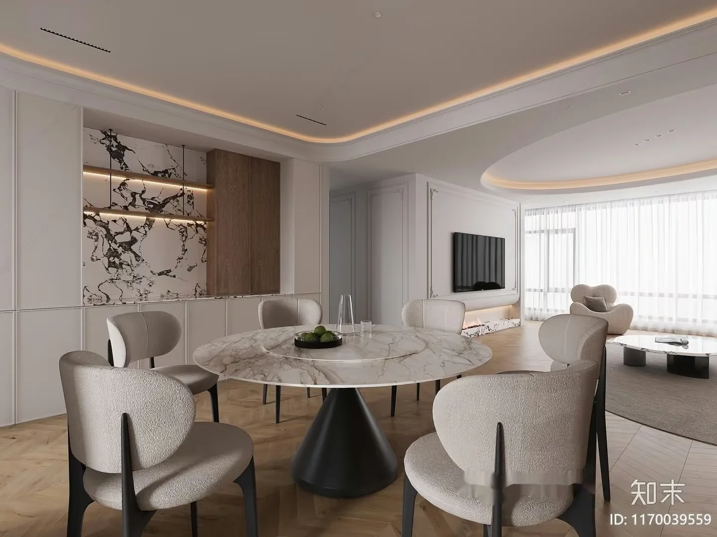 Modern Living Room 3D Model – 10547 – VRAY Render