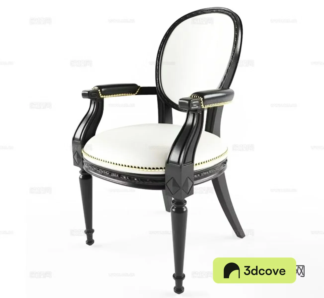 Simple European single chair American single chair Simple European dining chair Classical dining chair Retro dining chair