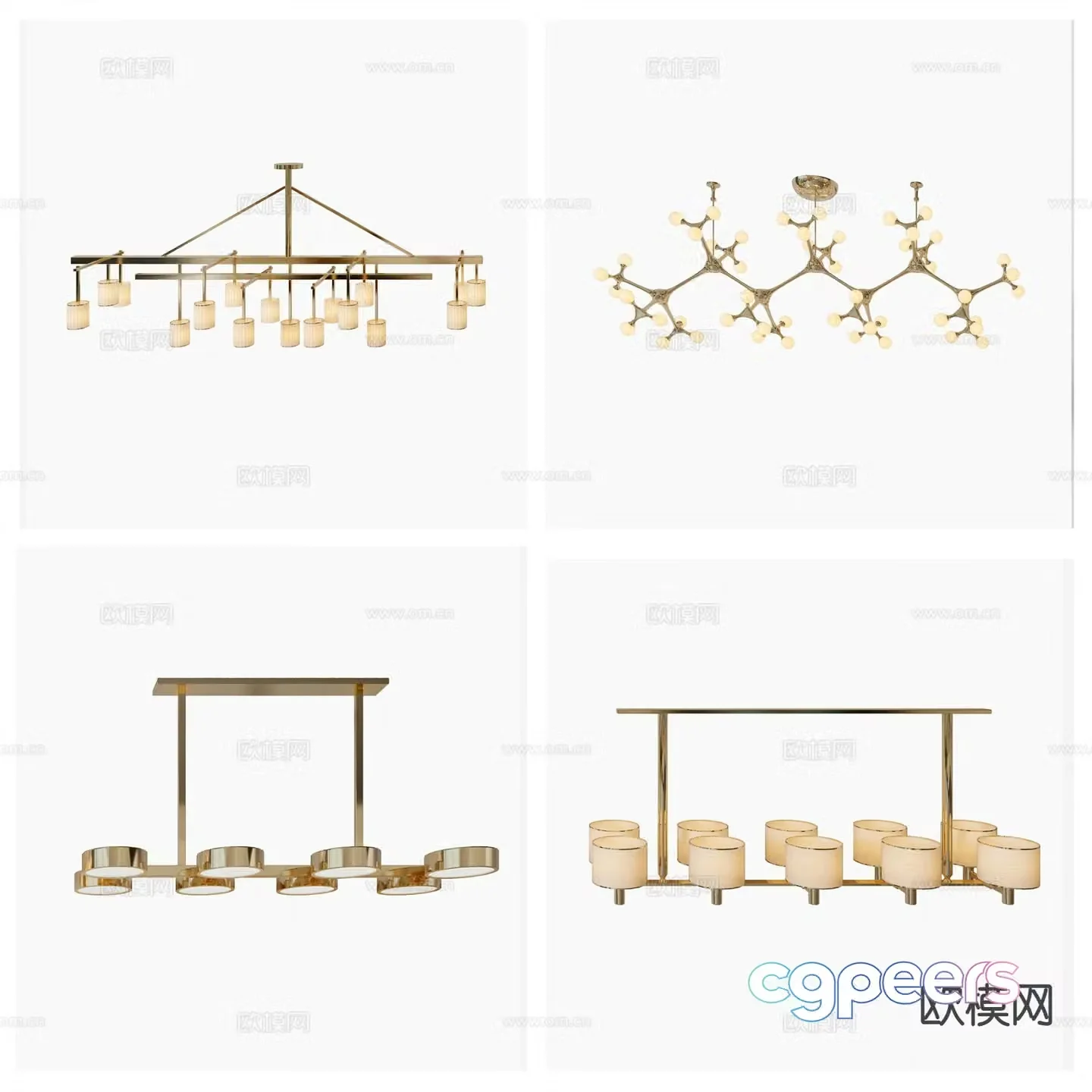 Creative chandelier hall chandelier 3d model