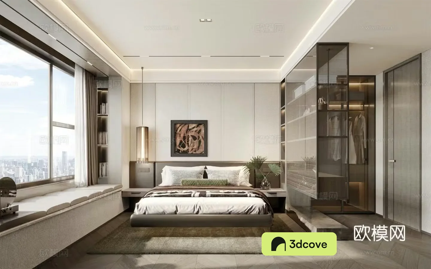 Modern light luxury bedroom