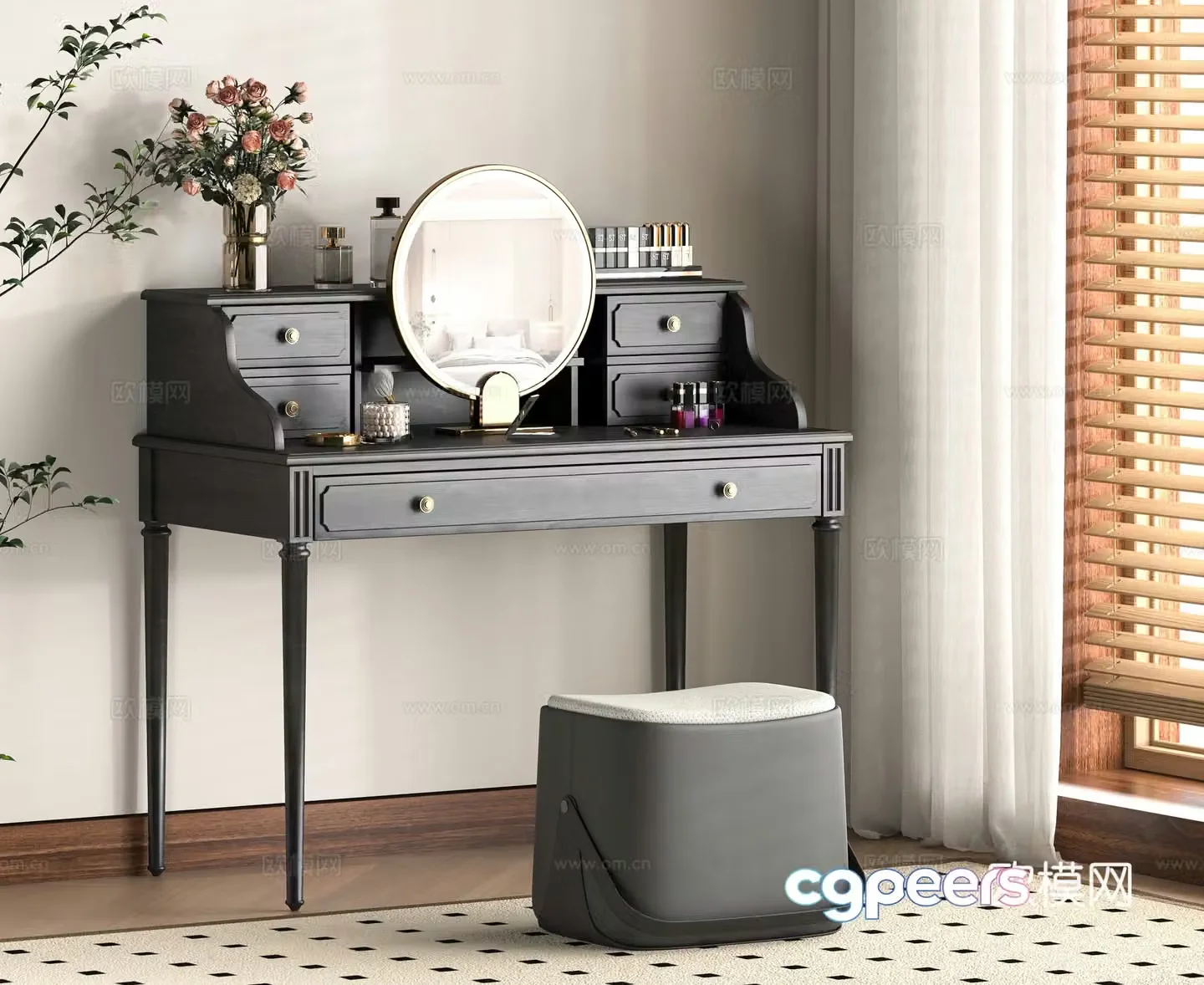 Modern dressing table 3d model
