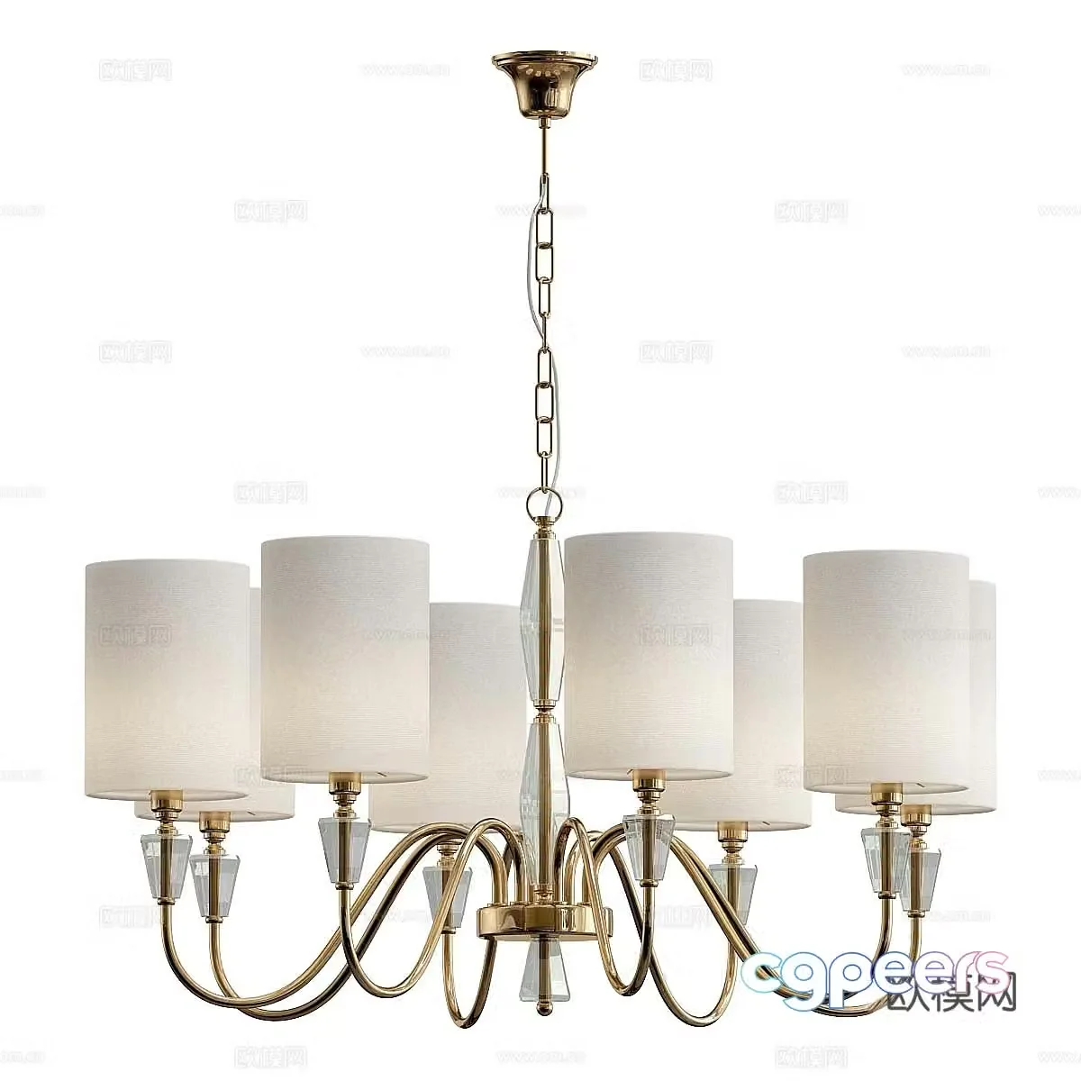 Modern simple light luxury chandeliers chandeliers simple chandeliers restaurant chandeliers living room chandeliers 3D model