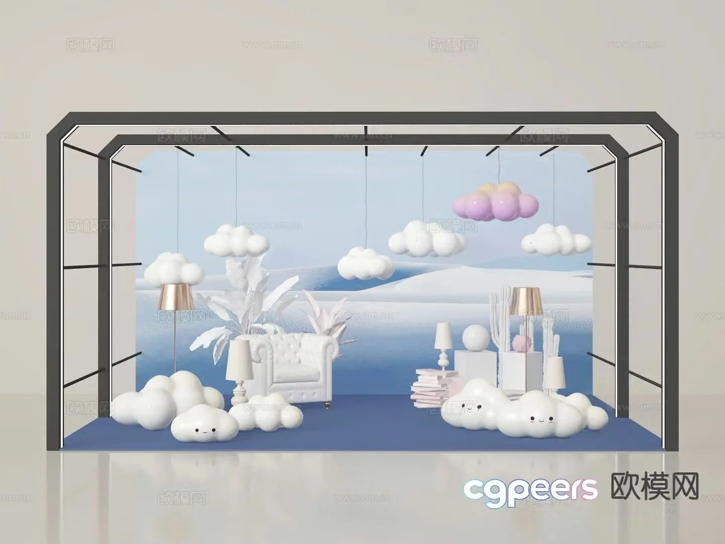 Window display commercial window 3d model