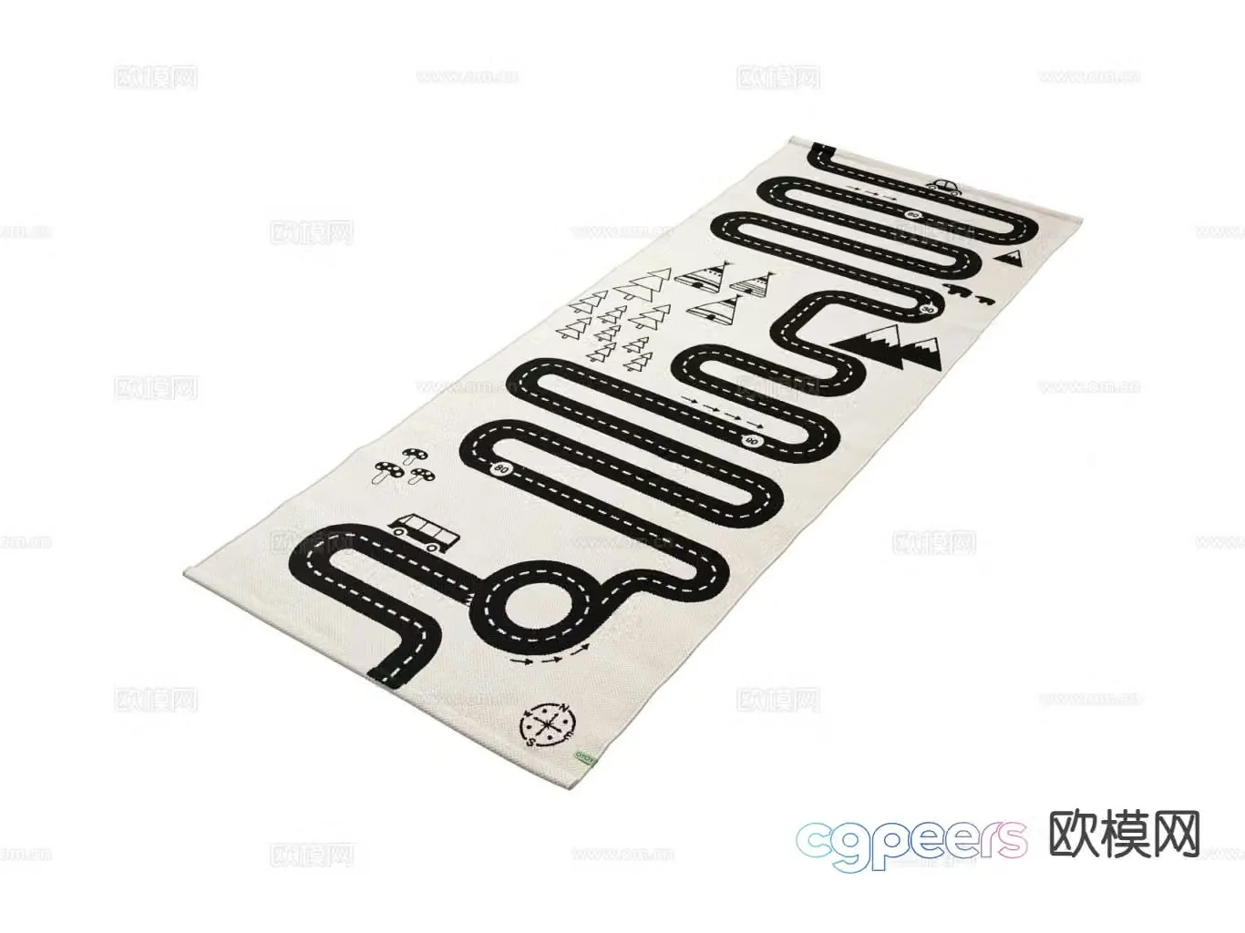 Children’s carpet cartoon carpet 3d model