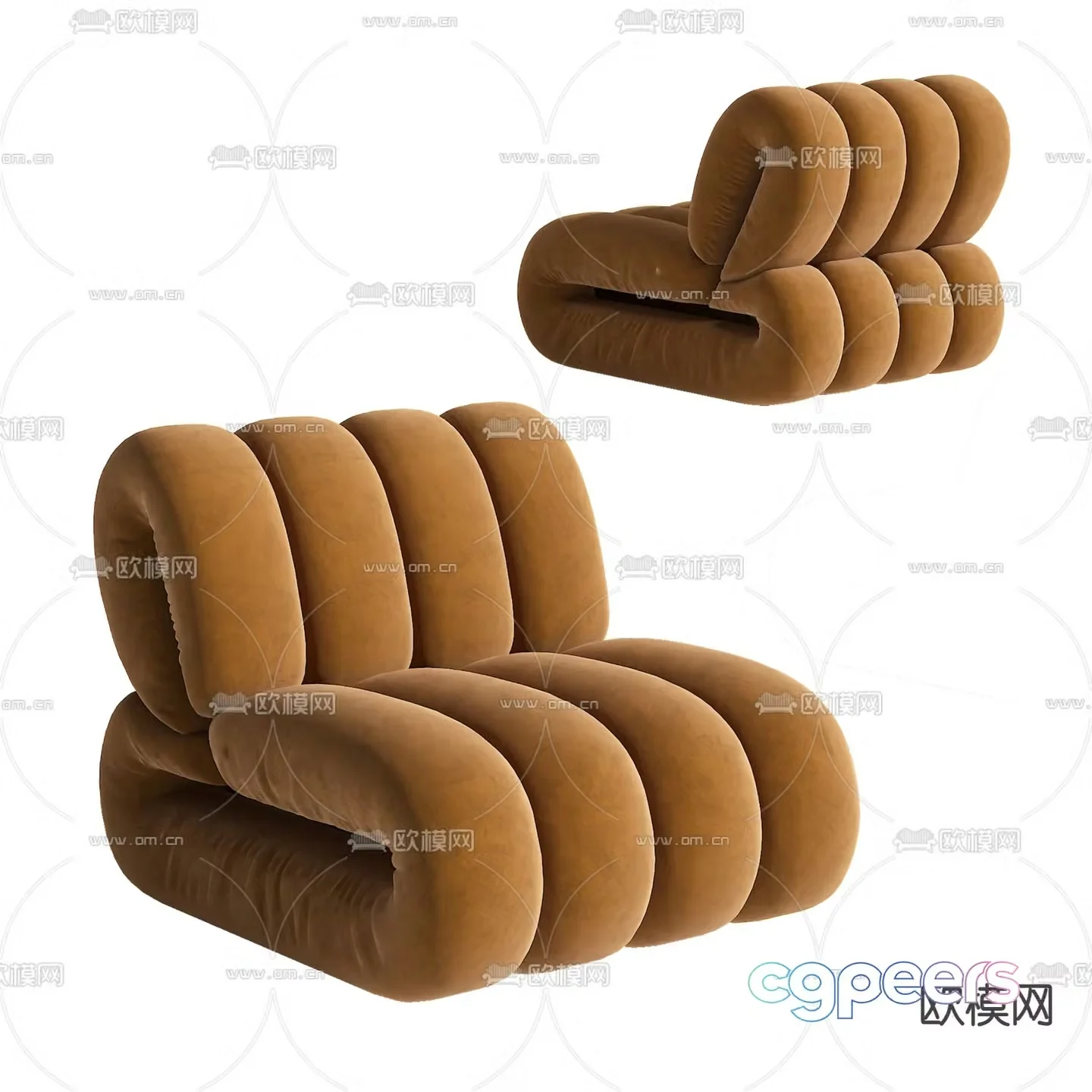 Single sofa leisure sofa 3d model