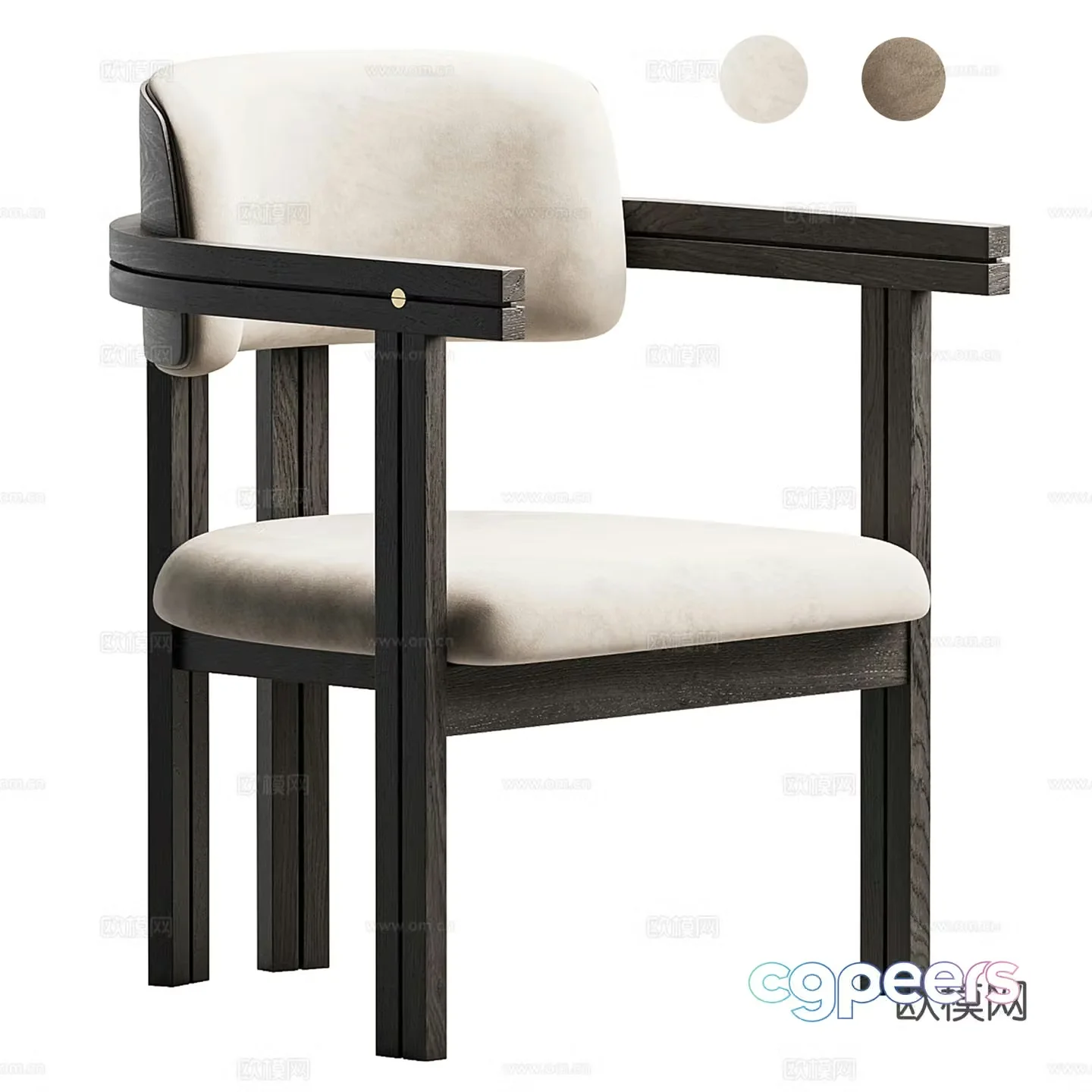 Single chair Dining chair Armchair 3d model