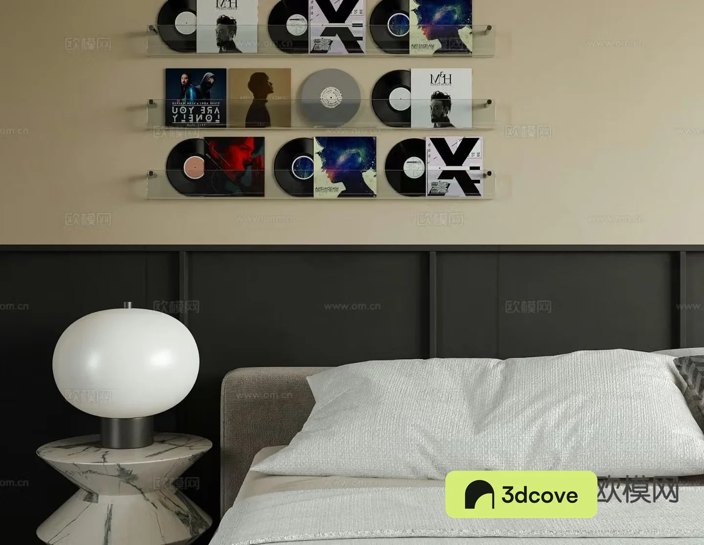Modern record wall photo wall decorative painting