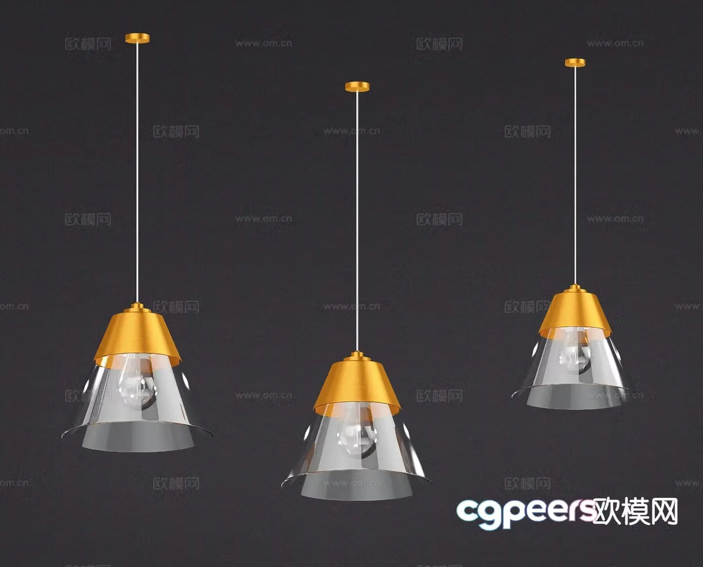 Nordic personality chandelier restaurant chandelier 3d model