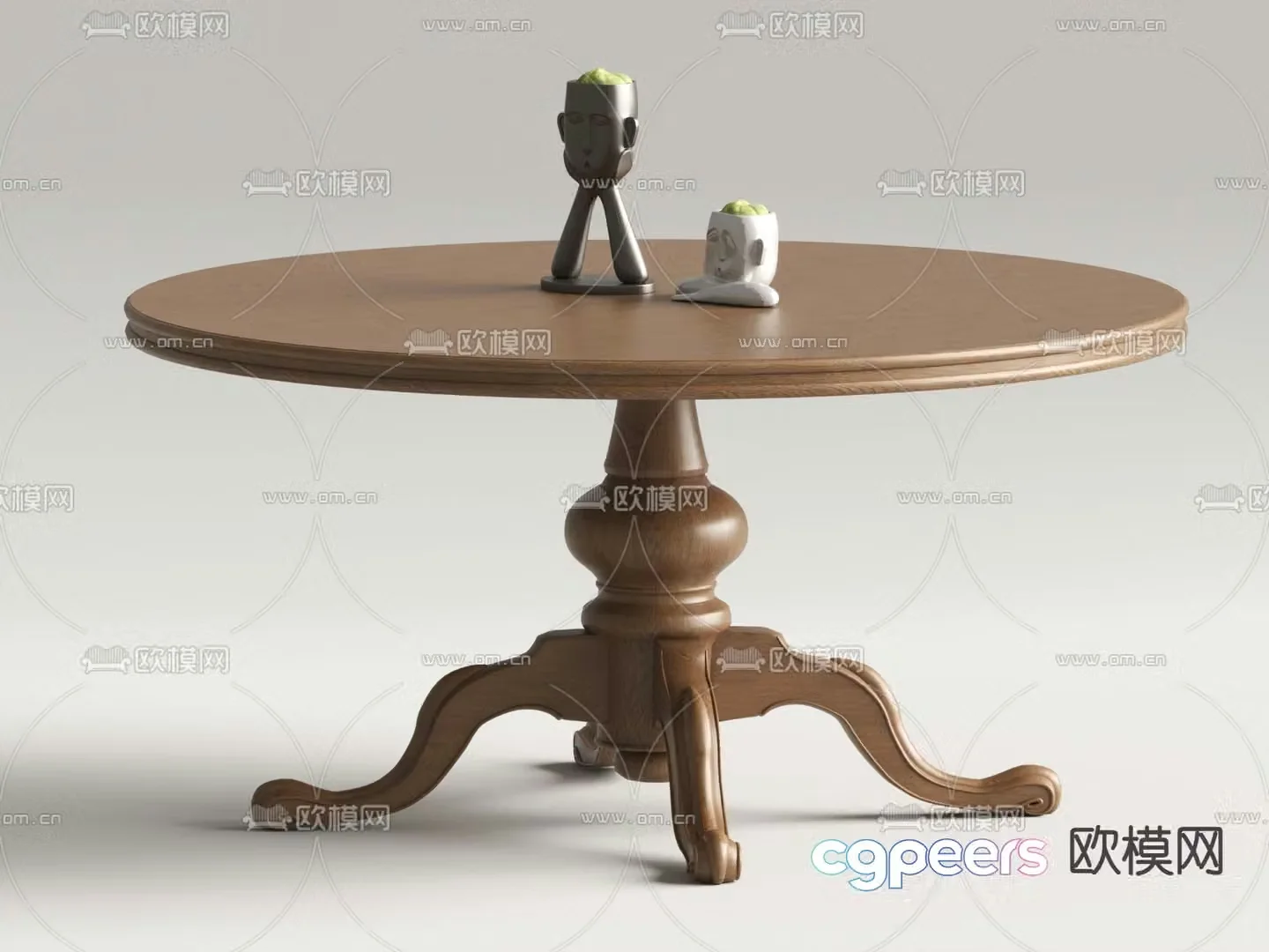 willisau round dining table round table 3d model
