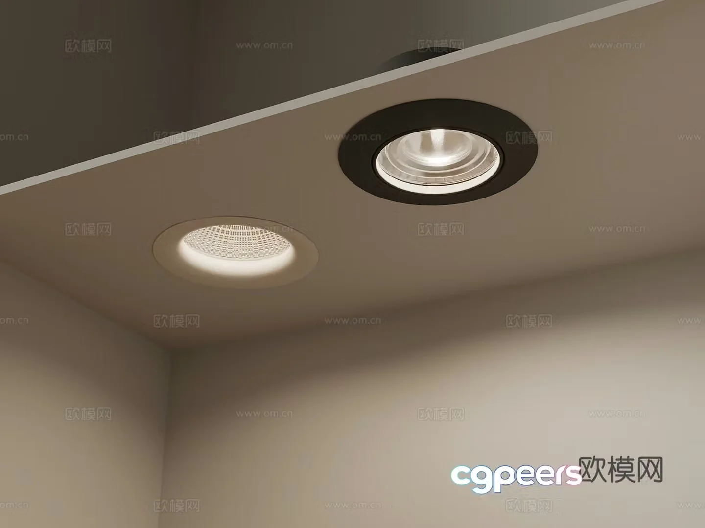 Modern downlight spotlight embedded downlight 3D model