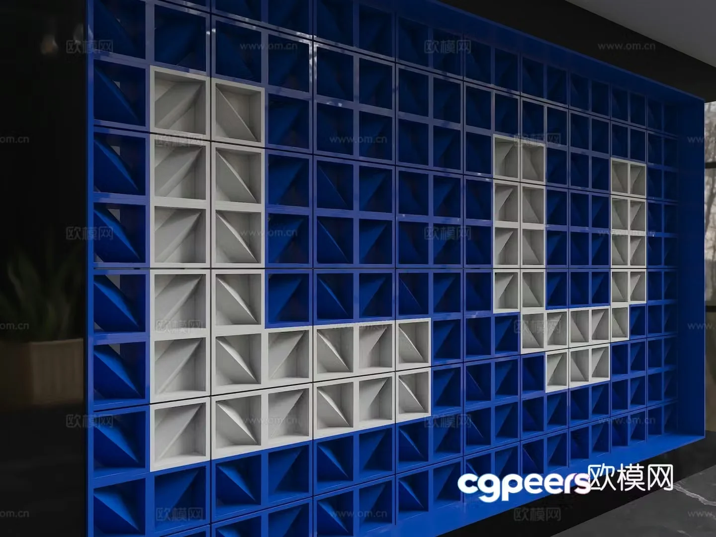 Modern background wall 3d model