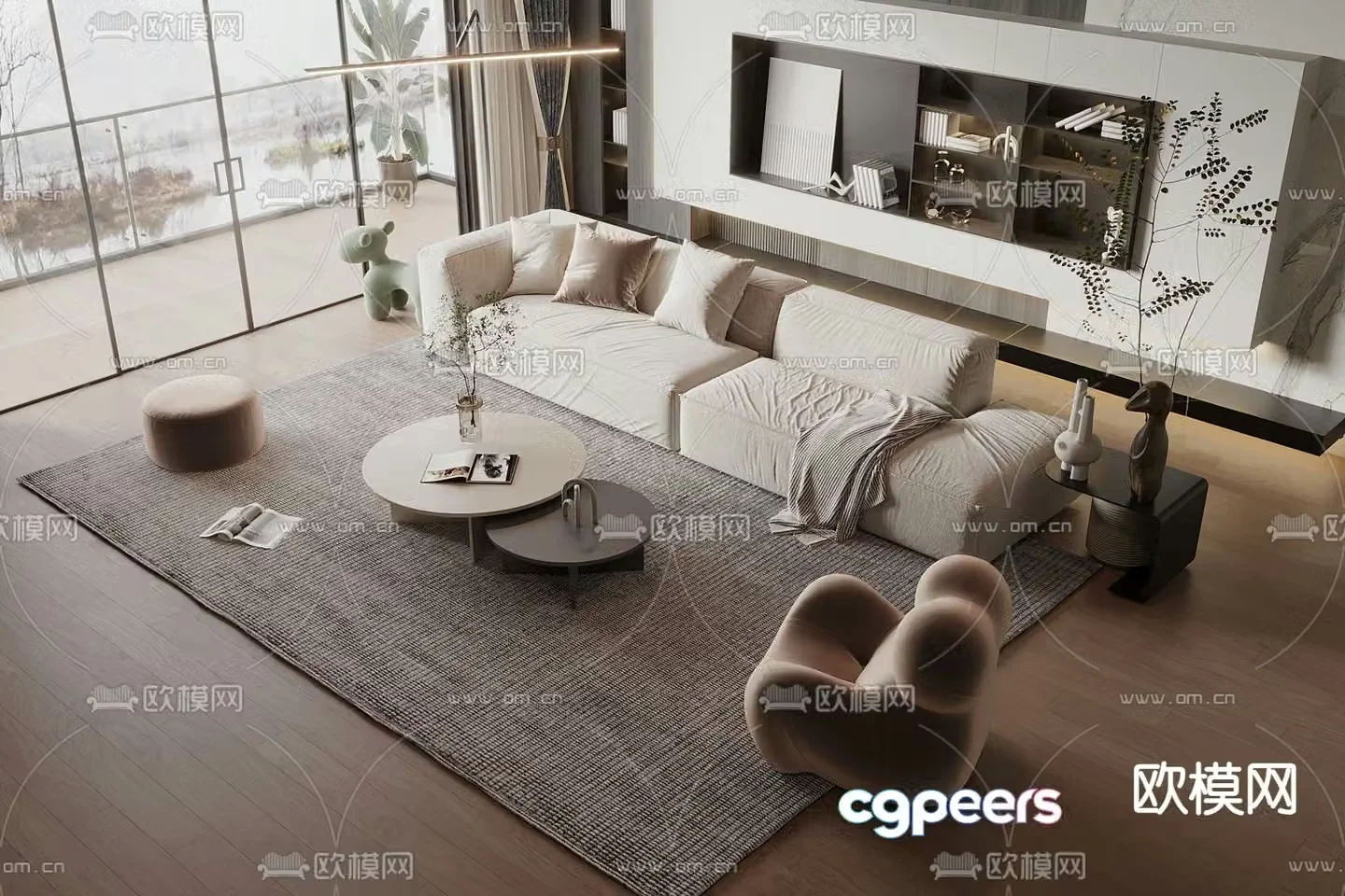 Modern sofa modular sofa 3d model