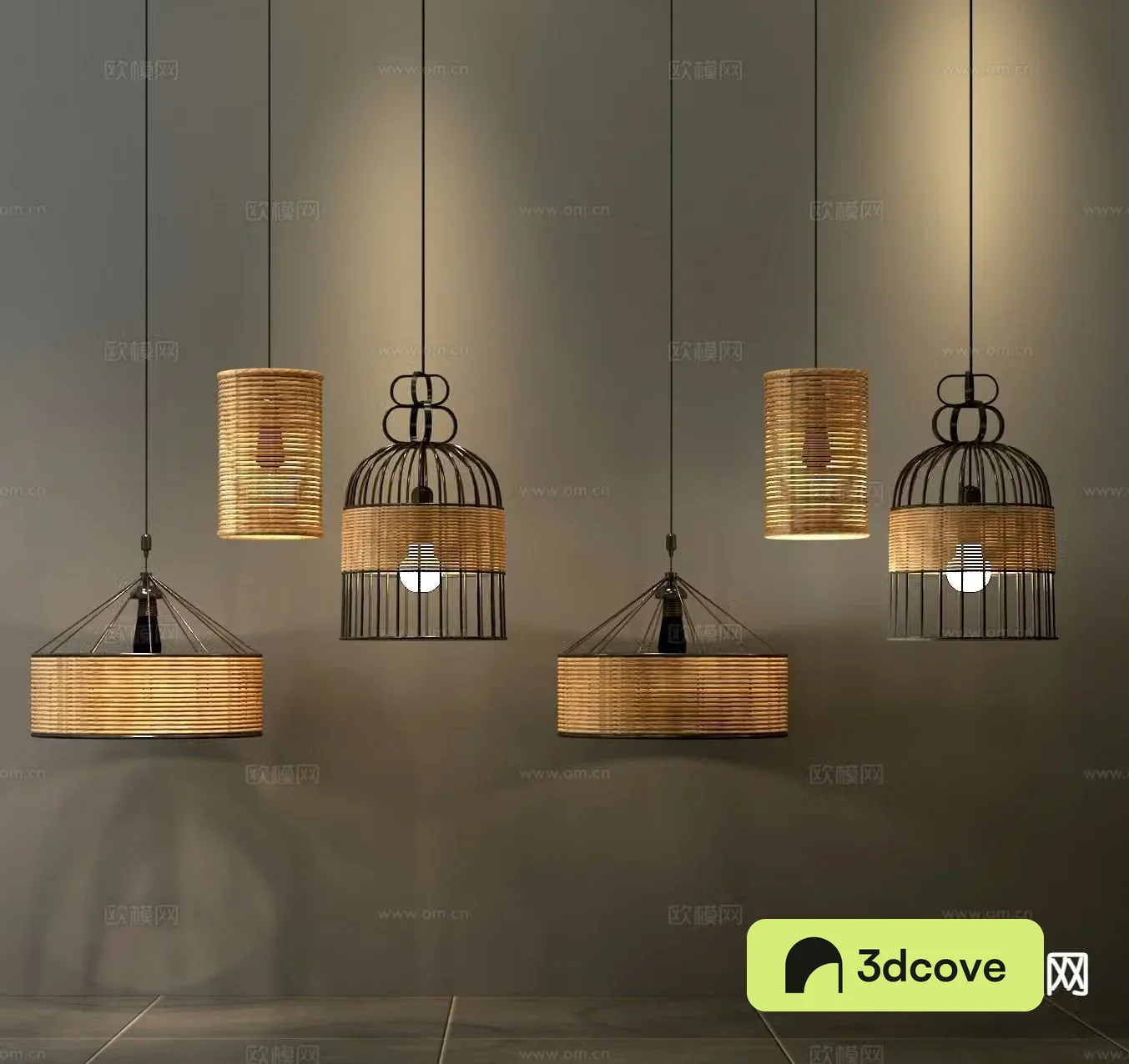 New Chinese style chandelier bamboo chandelier