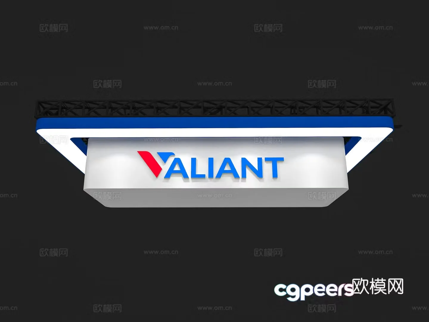 Booth ceiling Booth top structure turs rack ceiling Door head structure Exhibition booth 3D model