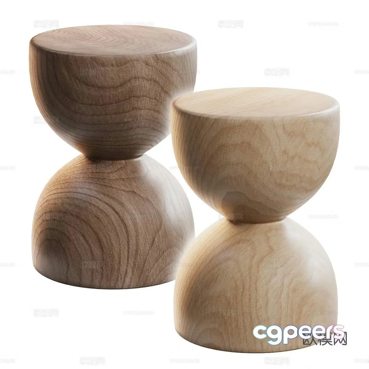New Chinese wooden bench 3D model