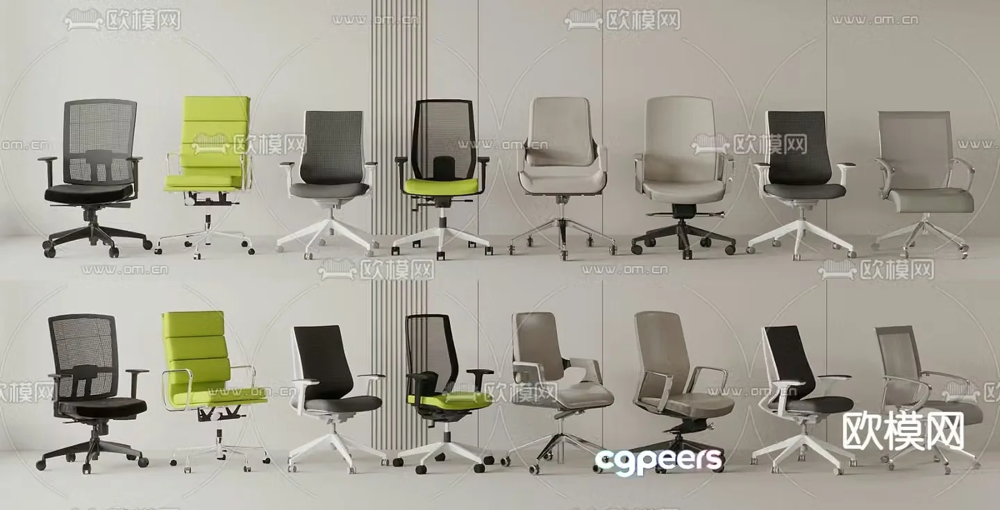 Office chair shift chair staff chair training chair 3d model