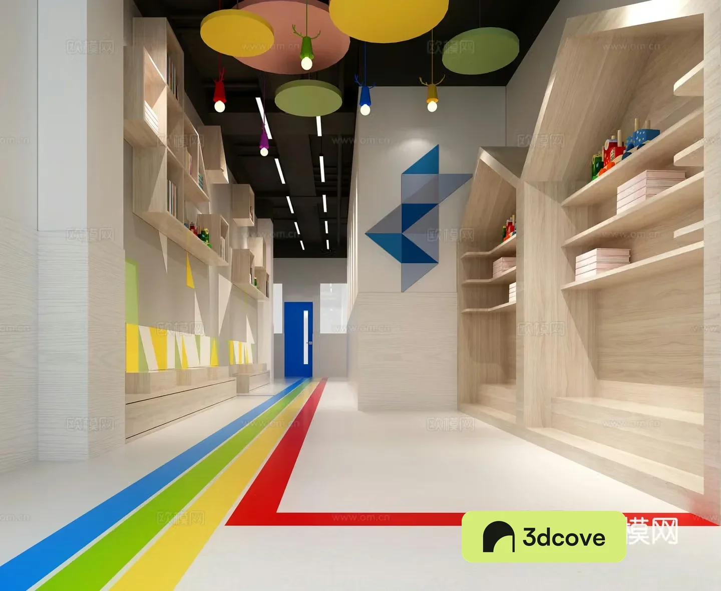 Modern kindergarten aisle
