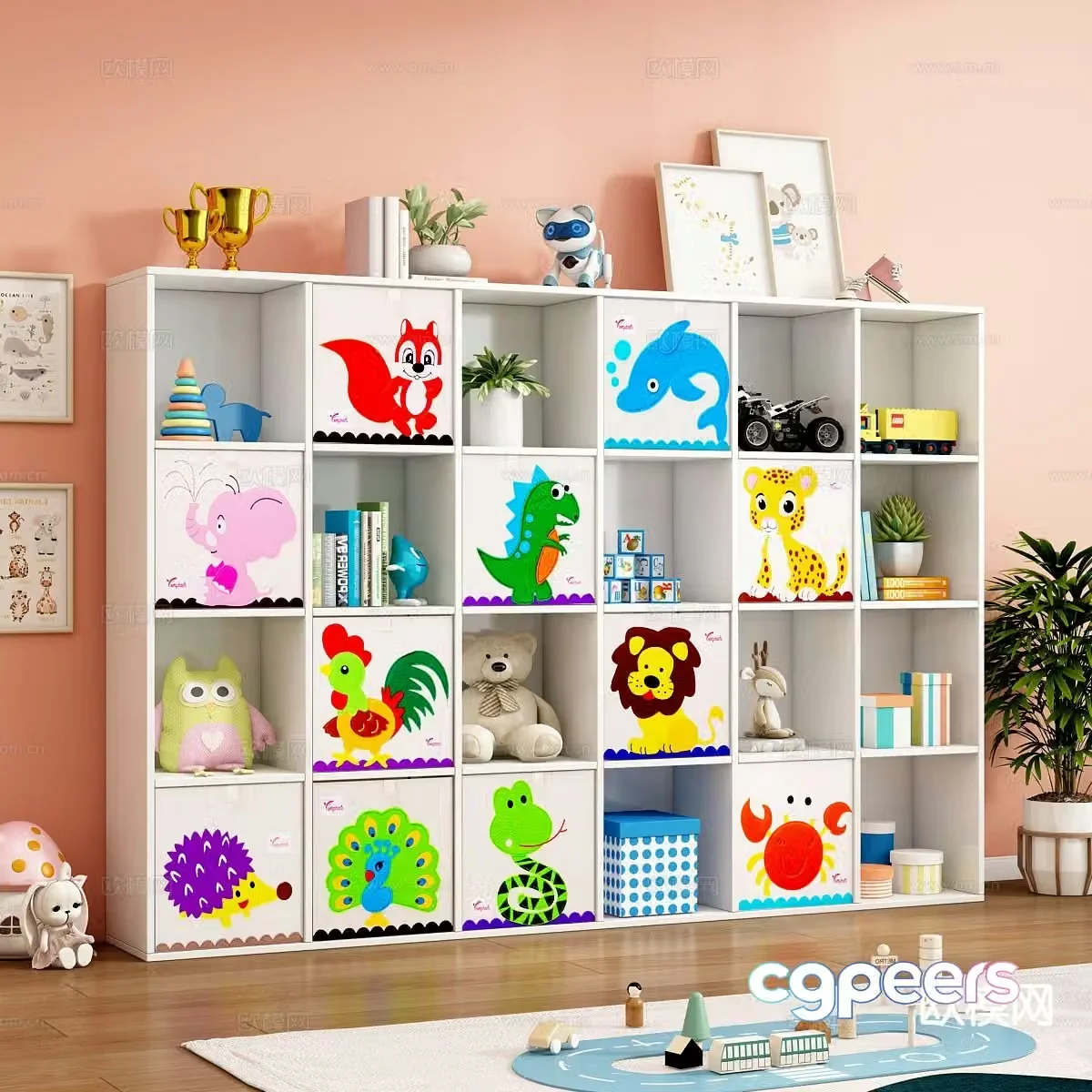 Children’s storage cabinet Children’s bookcase 3D model