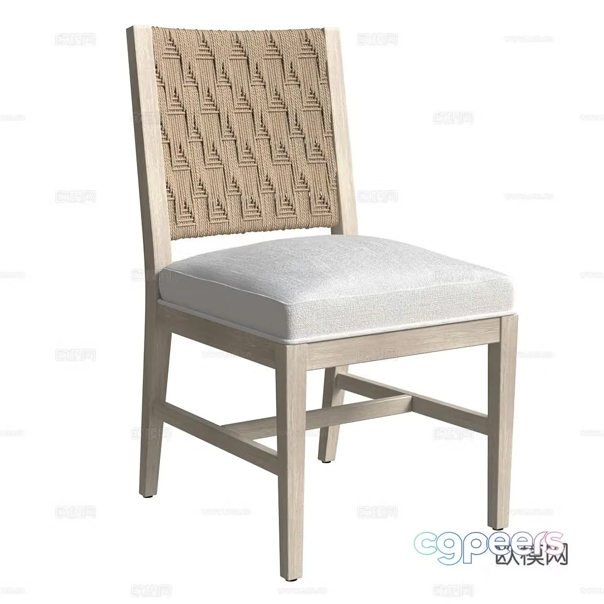 Palecek waterbury side chair 3d model